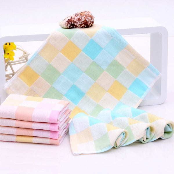 Checkered Cotton Baby Towel