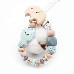 Wooden Baby Pacifier Clip