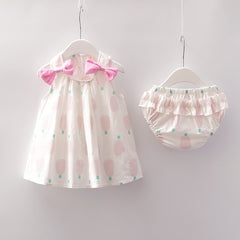 Striped Flowering Baby Girls Clothes