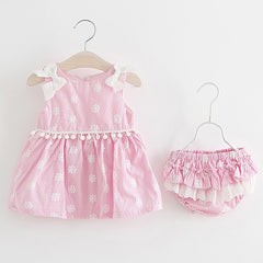 Striped Flowering Baby Girls Clothes
