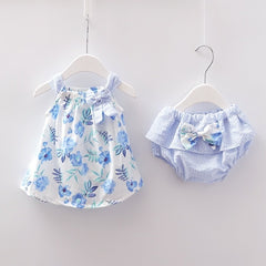 Striped Flowering Baby Girls Clothes